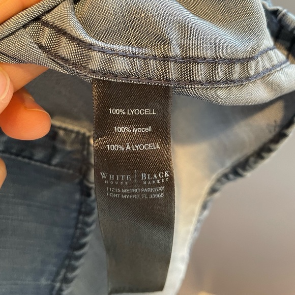 White House Black Market Classic Denim Button down shirt women’s size 4 - Picture 5 of 5